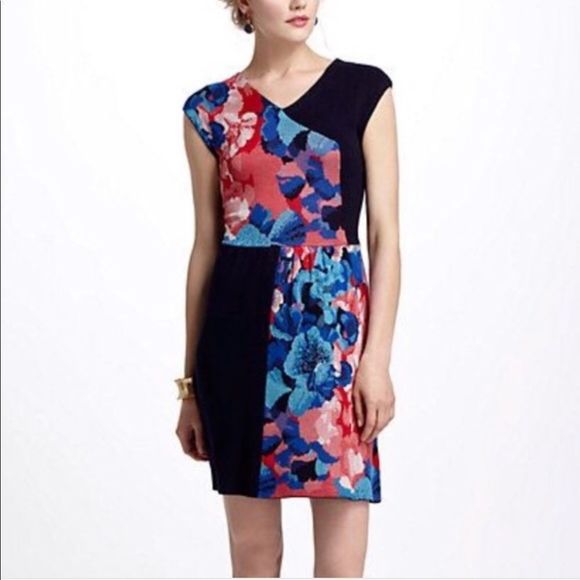Anthropologie Leifsdottir Floral Sweater Dress Small - Picture 1 of 3